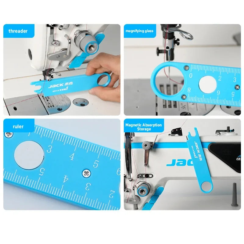 Magnetic Sewing Tool Kit Anti-Prick Needle Threader with Magnifying Glass And Ruler Wire Threading Device for Precision Sewing