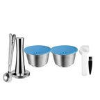 Refillable For Dolce Gusto Capsule Silicone Sleeve Stainless Steel Metal Dolci Gusto Coffee Maker Coffee Scoop Tamper i Cafilas
