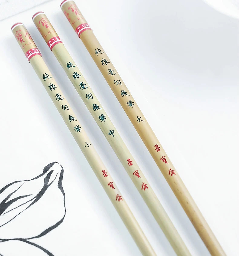 Line Drawing Brushes Chinese Mixed Hair Brush Chinese Calligraphy Small Regular Script Brush Pen Meticulous Drawing Stationery
