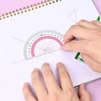 12Pcs transparent ruler set for school and office: shatterproof colorful acrylic, clear lightweight geometry measuring tool wit