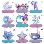 Mermaid Birthday Party Decoration Kids Disposable Plate Cup Girls Under The Sea Little Mermaid Baby Shower Birthday Party Decor
