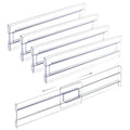 4Pcs Transparent Drawer Dividers Adjustable Expandable Drawer Dividers for Clothes Utensils Cosmetics Office Storage