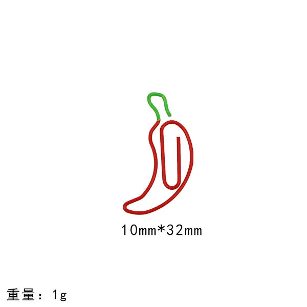10/20pcs Red Retro Japanese Paper Clip Tomato Strawberry Cherry Scrapbook Paper Clip Book Page Memo Fixed Clips Student Supplies