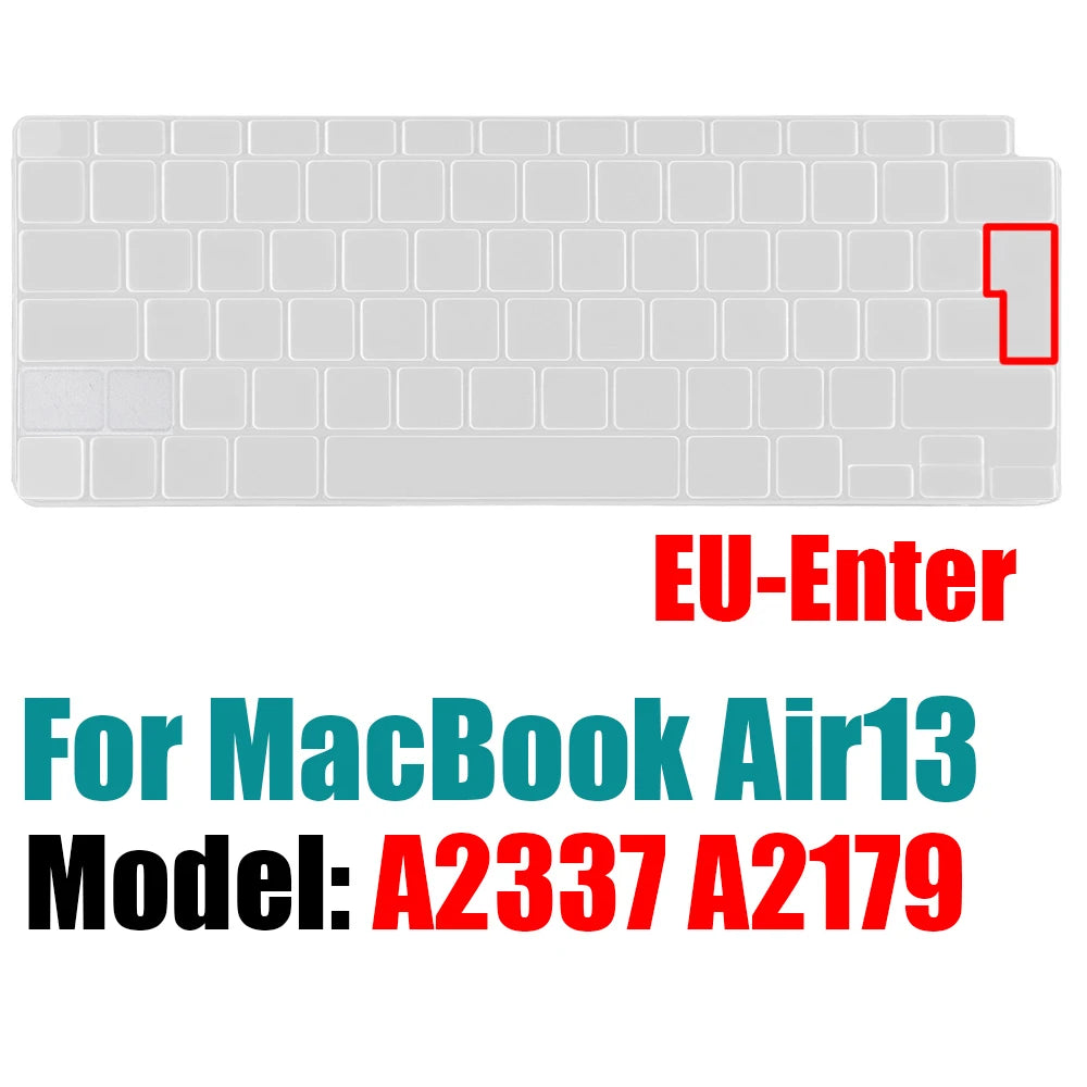 Spanish Keyboard Cover for MacBook Air 13.6 15.3 inch A2681 A2941 A2337 M3 M2 M1 Pro14" 16" A2442 A2779 A2918 A2992 A2485 A2991