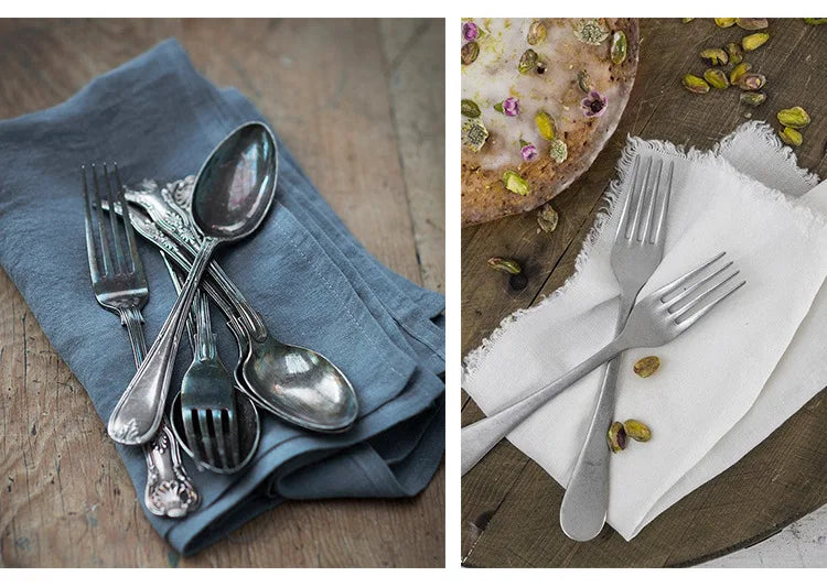 4PCS 40X40CM Pure Linen Napkins Cloths Soft Comfortable Fabric Reusable Kitchen Accessories for Wedding Birthday Parties