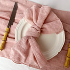 Set of 6 Cotton Cloth Napkins Gauze 30x30cm Fabric for Wedding Decor Everyday Use Dinner Tea Towel Table Village Christmas Napki