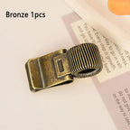1pcs Metal Pen Clip with Spring Securely Holds Notebook Paper Minimalist Desktop Organizer Ideal for School and Office Use