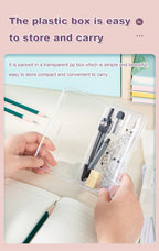 Deli Compass Set Mathematical Drawing Set Tool Professional Multifunctional Ruler School Supplies 7pcs/Set Drafting Set