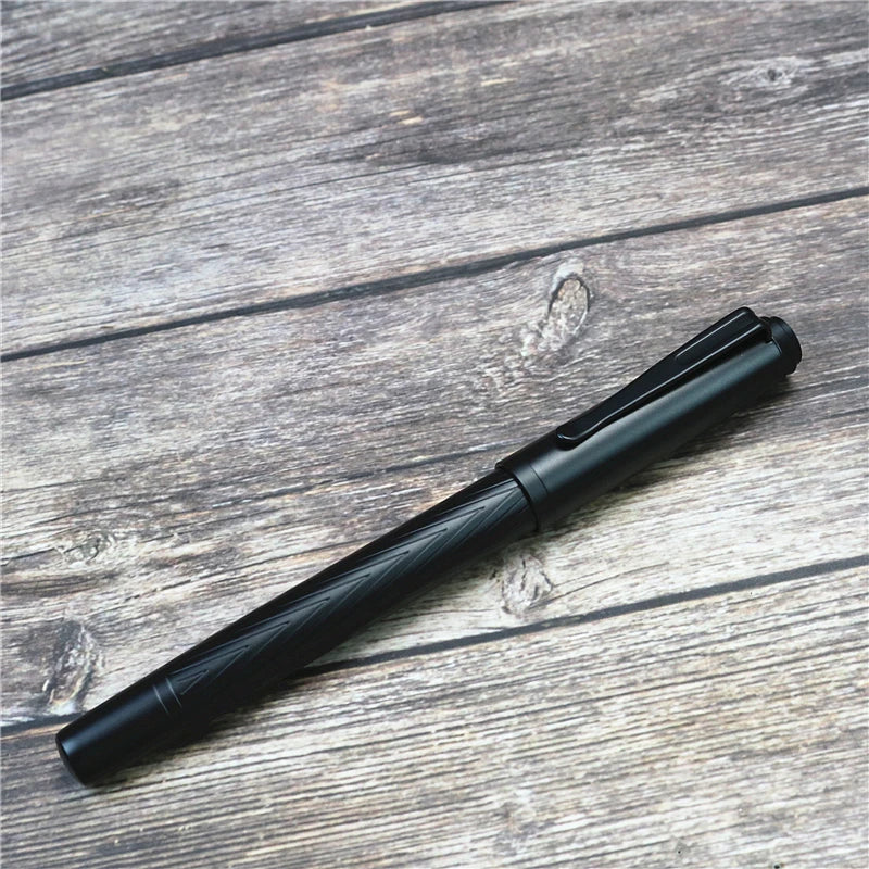 Black samurai High quality fountain pen Black Forest Excellent Titanium Nib Office School Supplies Writing Smooth Ink Pens