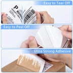 Phomemo 4X6 Adhesive Thermal Shipping Label 500 Labels per Stack - 4x6 FanFold Thermal Labels for 241bt Shipping Label Printer