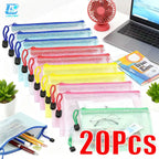 Zipper Documents Bag A4/A5 Plastic Folders A3 Transparent Waterproo File Organize Storage Bag School Office Stationery Supplies