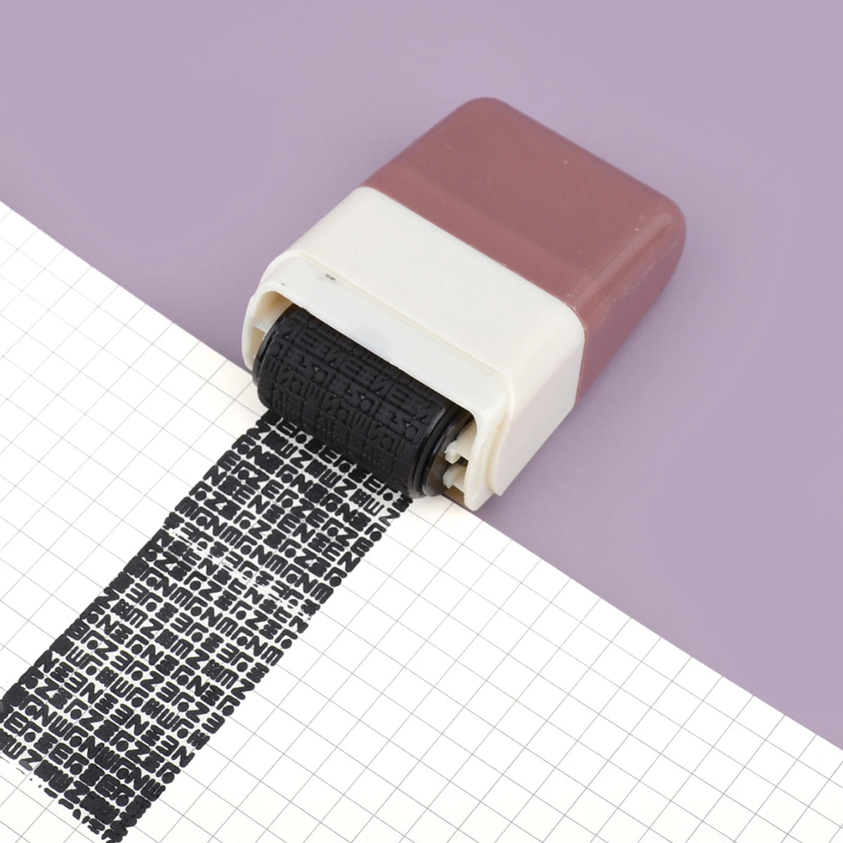 Retro Portable Confidential Stamp, Used for Privacy Personal Information Shielder Anti-Leak Stamp, School Supplies