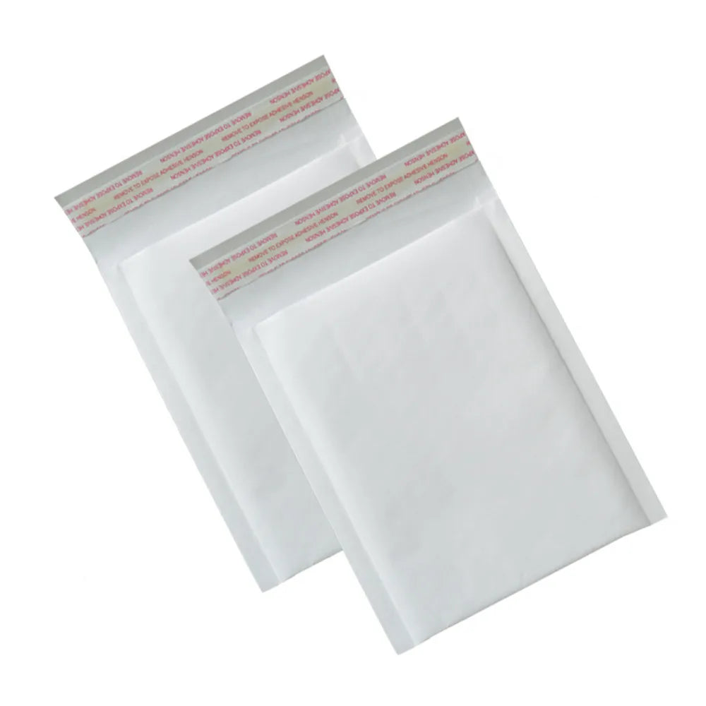 10pcs Small White Kraft Paper Bubble Envelope Shipping Bag Paper Packaging Express Bag Padded Shipping Envelopes With Bubble