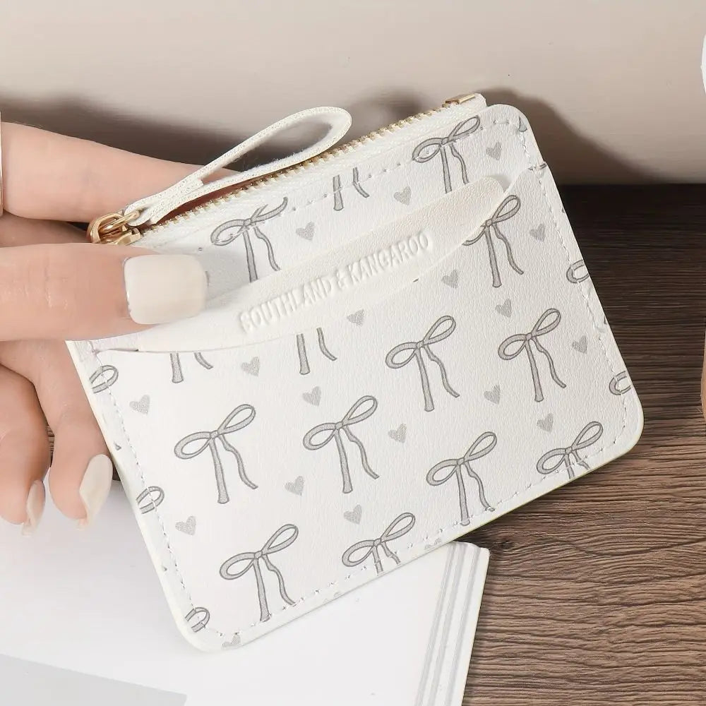 Fashion PVC Credit Card Holder Roomy Small Card Case Lightweight Slim Coin Purse for Women Girls