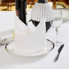 12pcs  100% COTTON RESTAURANT DINNER CLOTH LINEN WHITE 50x50cm PREMIUM HOTEL NAPKINS