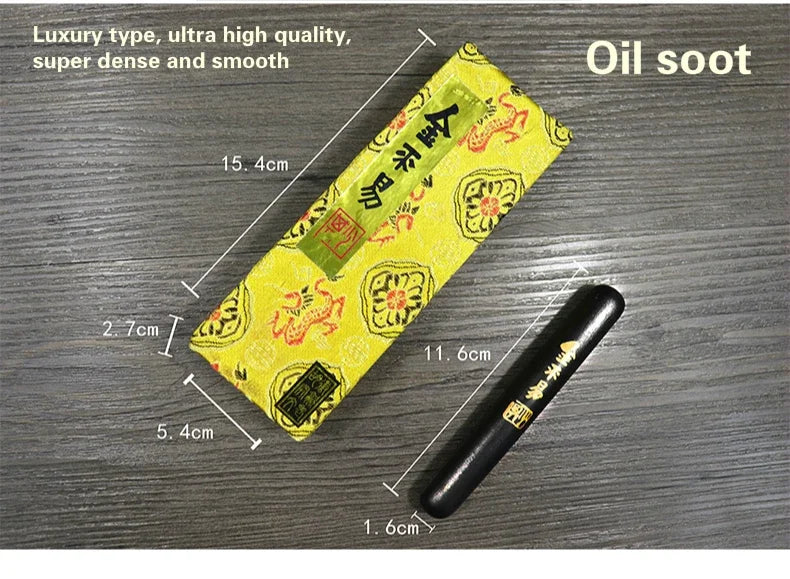 Original Chinese Painting Calligraphy Ink Stick Natural Pure Pine Soot Ink Block Grinding Ink Calligraphy Ink Bar Sumi Inkstick