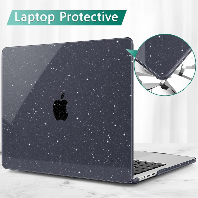 Glitter laptop Cover For 2026 Macbook Air 13.6 Case MacBook Air 15 M4 Chip Case MacBook Pro 14 Pro 16 M5 M3 M2 M1 Pro 13 Case