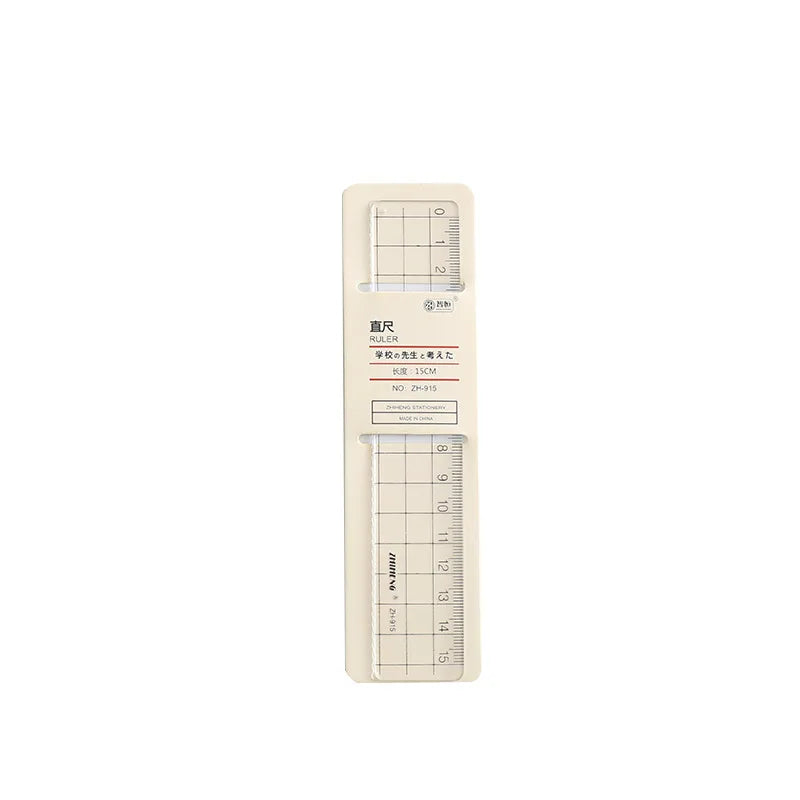 1/3Pcs Simple15cm 18cm 20cm Transparent Simple Ruler Square Ruler Cute Stationery Drawing Supplies