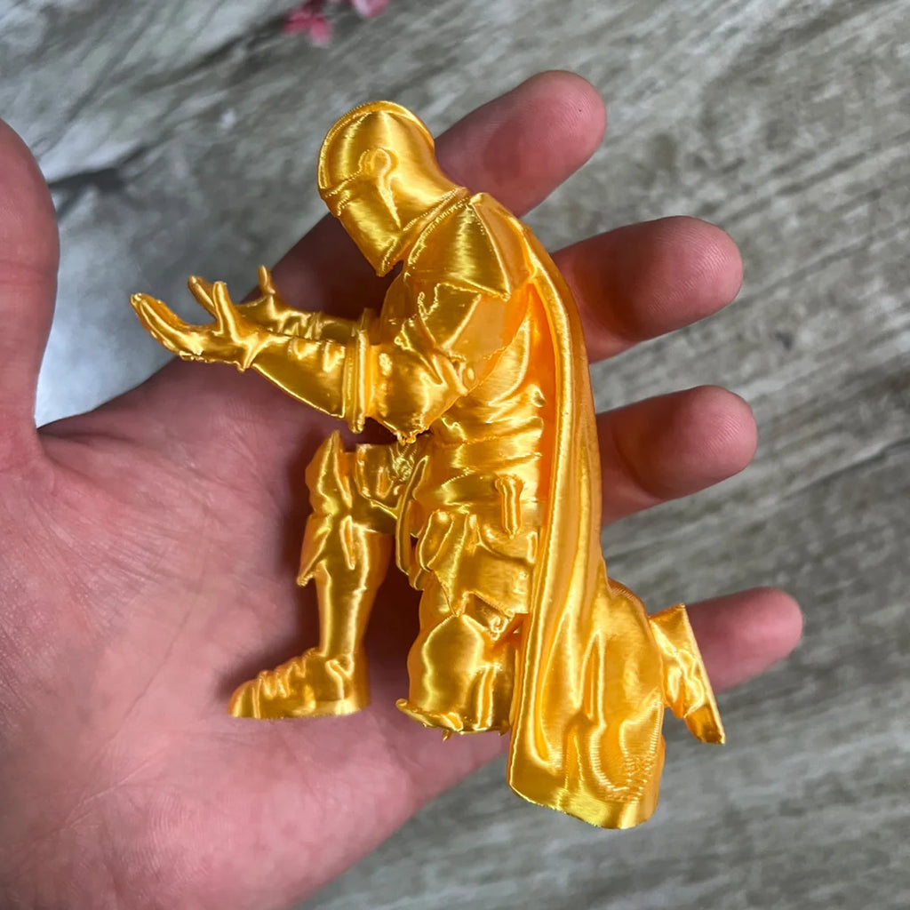 (9*7.6cm) 3D Printed Medieval Knight Pen Holder Black Silver Warrior Statue Desk Organizer Creative Office Decor Stationery Gift