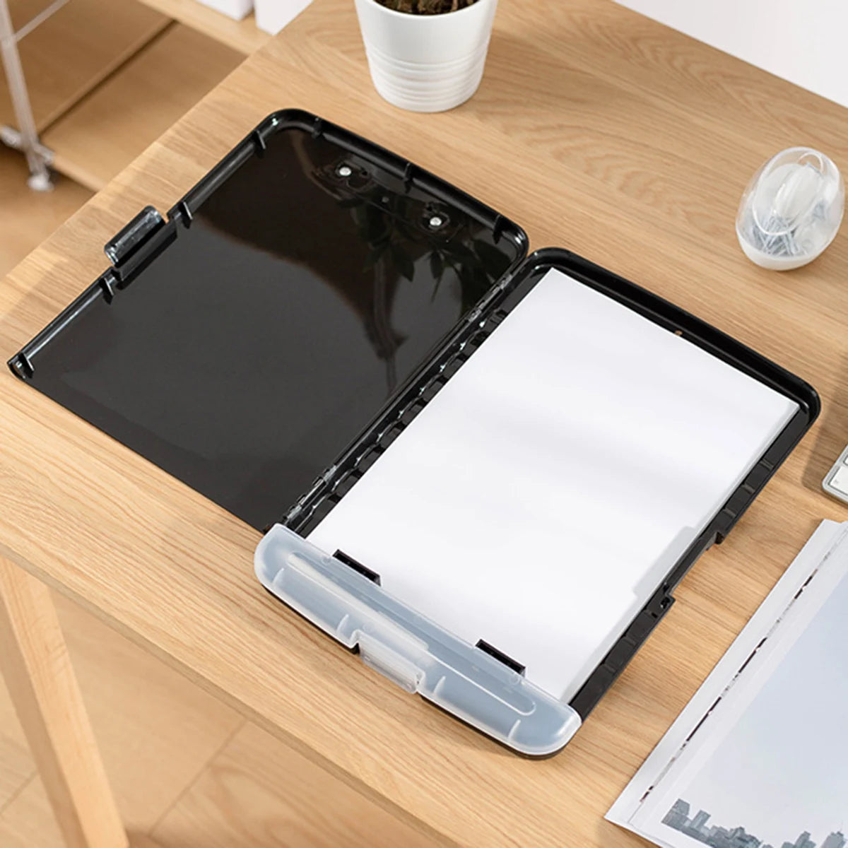 Multi-functional File Folder Desktop Test Paper Organizer Office Document Board Folder Storage Box Writing Board, Office
