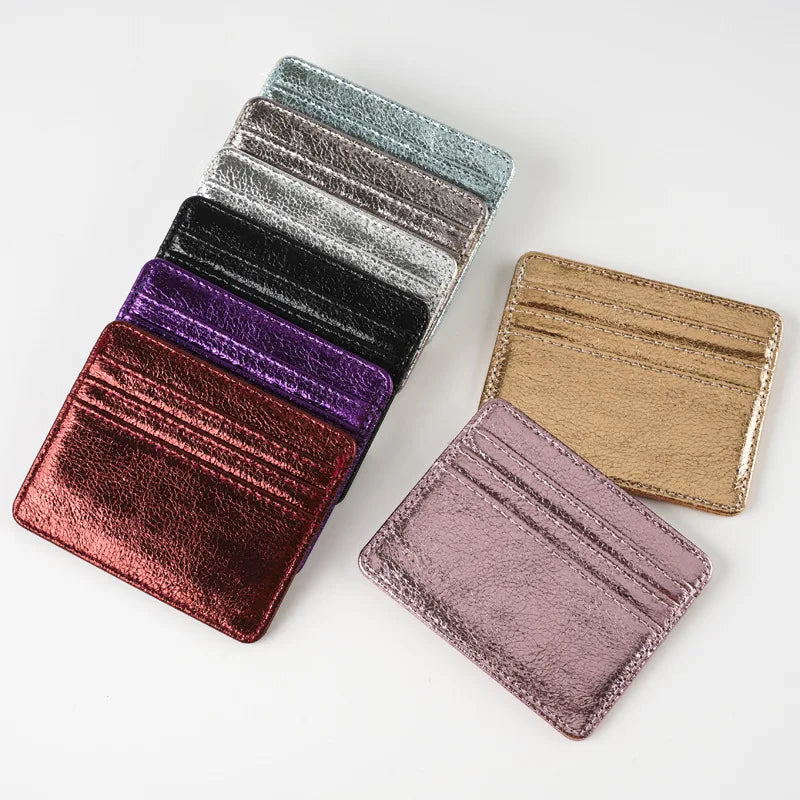 Women Thin Card Holder Wallet Lightweight Multi-Card Holder Case Pu  Leather Credit Card Money Coin Holder Purse Bag