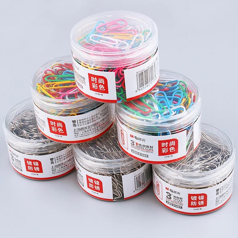 M&G Paper Clips - Silver Barrel & Cute Colorful Styles Office Supplies Small Size Ideal As Bookmarks for Organizing Papers