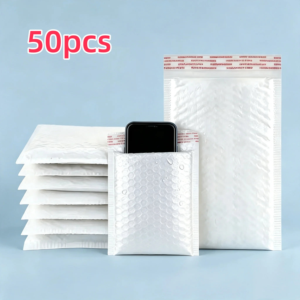 10/50Pcs Shipping Bags White Foam Envelope Bubble Mailers Wholesale with Different Specifications Send Packaging Soft Envelope