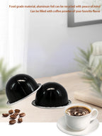 Reusable Aluminum Coffee Capsules Compatible with Nespresso Vertuo Machine - Durable Coffee Pod Shells for Espresso Lovers