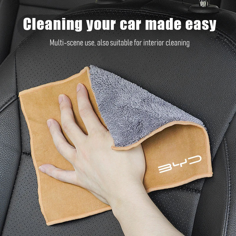 Microfiber Car Towel Super Absorbency Cleaning Care Cloth For BYD Tang F3 E6 Atto3 Yuan Plus Song Max F0 G3 I3 Ea1 Dmi 2din S7
