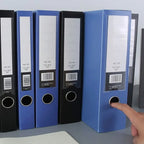 File Organizer Black Blue A4 File Folder Thickened Dustproof Paper Storage Box PP Plastic Document Case Personnel Division