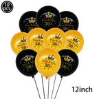 Happy Birthday 30 Year Old Disposable Tableware Black Gold Plate Tablecloth Banner For 30th Birthday Party Decorations  Supplies