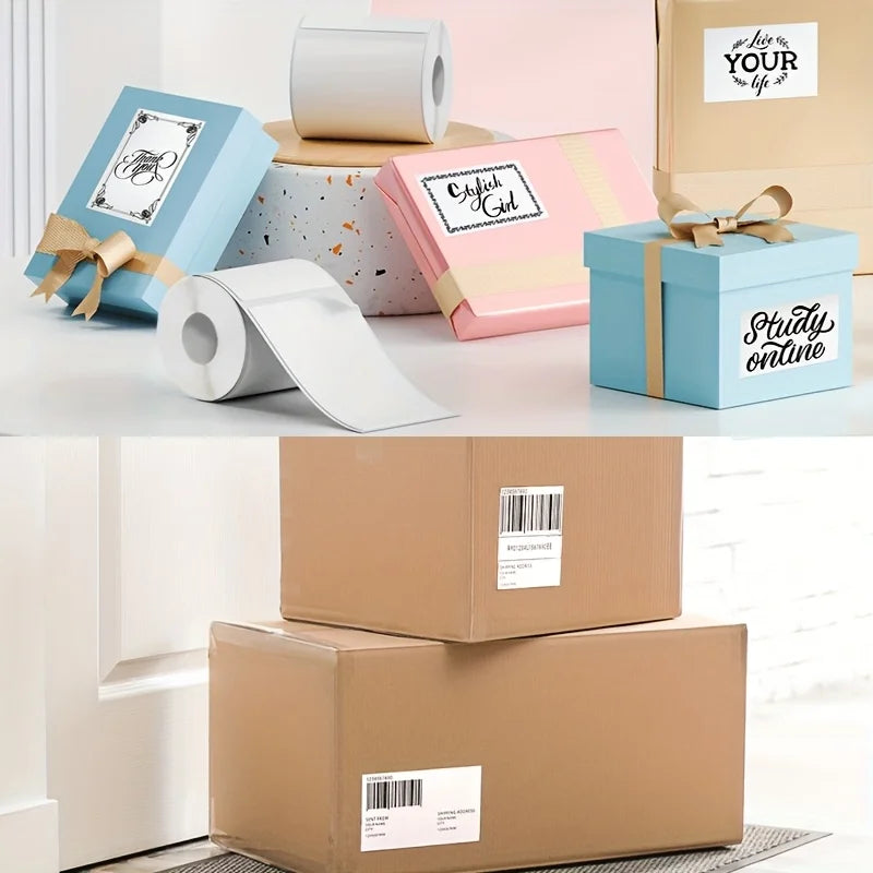 M110 M100 M220 Refill 10 Rolls 50x80mm Thermal Stickers 100Pcs/Roll Multipurpose Shipping Office School Commercial Labels