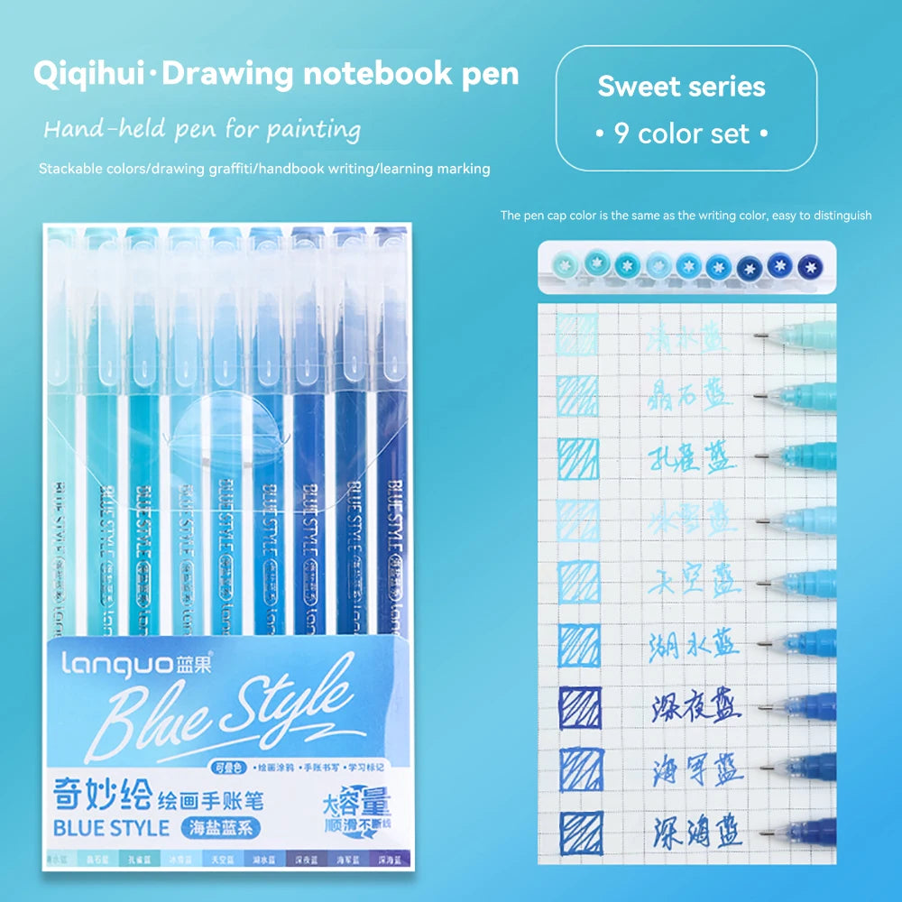 105Color Hand Account Gel Pen Languo Morandi Retro Pen Large-Capacity Color Handbook Pen For Student Painting Graffiti Writting