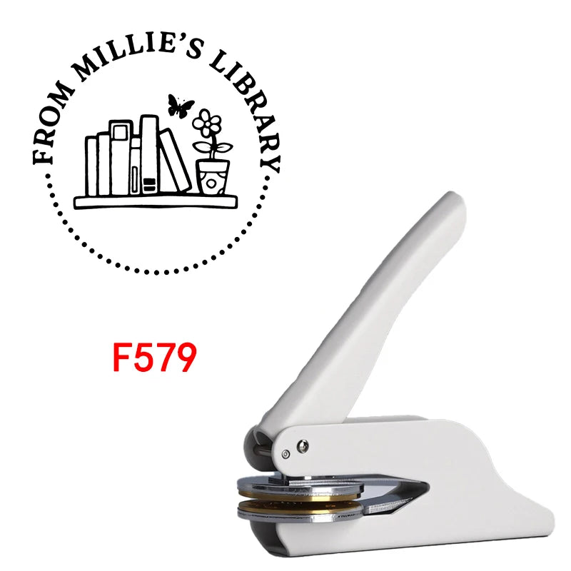 Custom Embosser Stamp,From the Library Embosser,Personalized Book Embosser Stamps,Custom Logo,Magic School,Gift for Book Lover