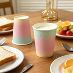 10/20/30PCS Rainbow Gradient Disposable Paper Cups Suitable for Birthday Wedding Baby Shower  Dessert Milkshake Cold Drink Cup