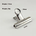 Stainless Steel Bulldog Clips Metal Office Paper Clip Binder Grip Clamp 75mm
