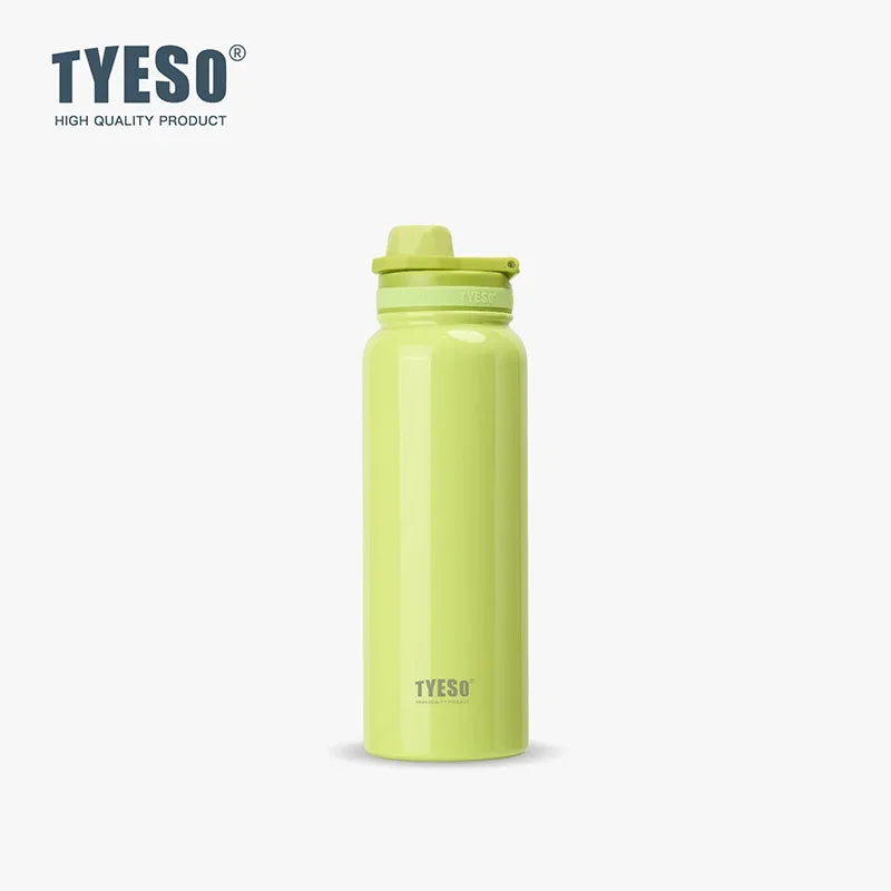 TYESO Stainless Steel Thermal Water Bottle Portable Tumbler Sport Vacuum Flask Keeps Cold and Heat Thermal Mug Car Insulated Cup