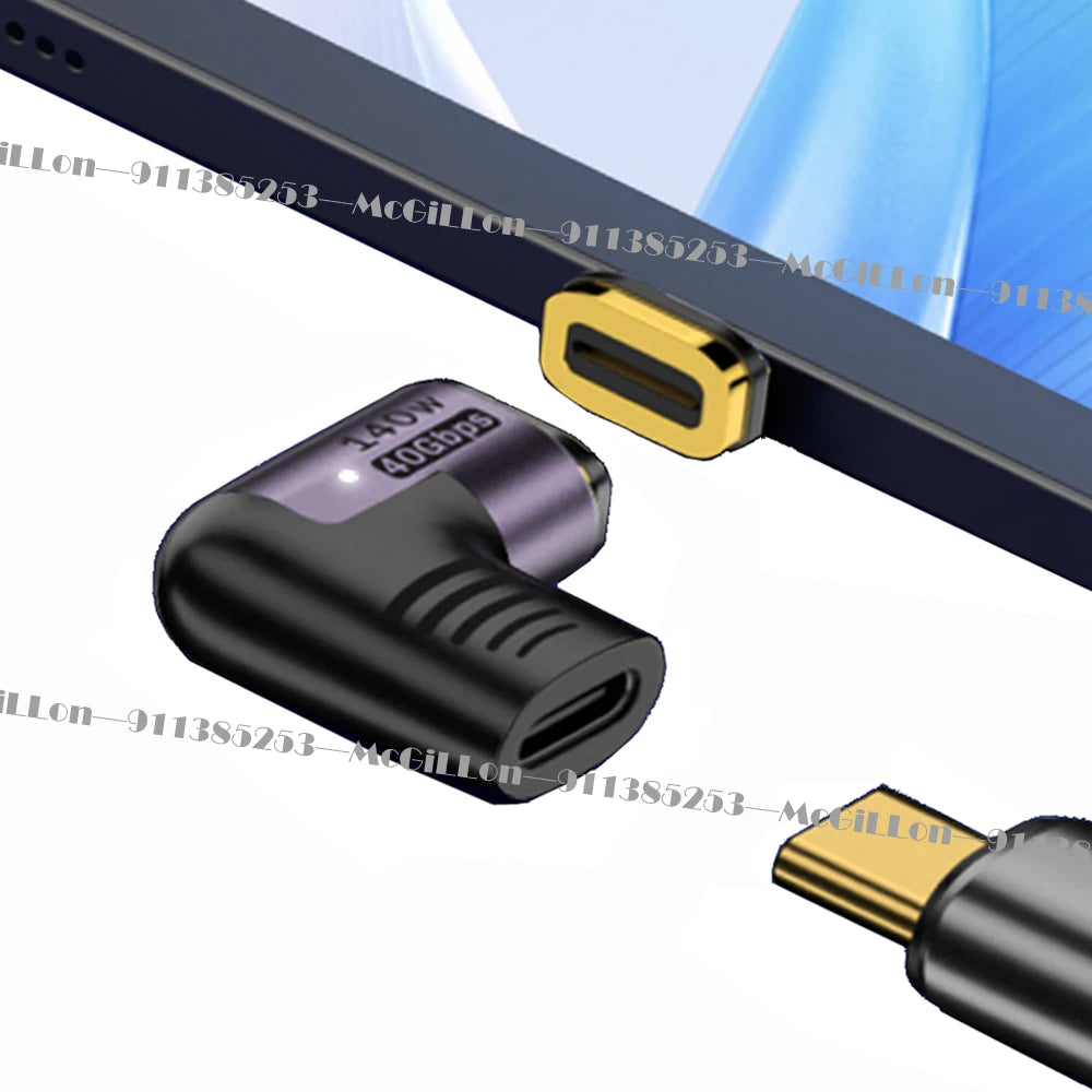 140W USB4.0 40Gbps Thunderbolt3 Magnetic Type-C OTG USB C To USB-C Fast Charge Magnet Converter Cable 8K@60Hz USB Type C Adapter