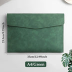1pcs Leather A4/A5 File Bag Waterproof Wear-resistant Ultra-large Capacity Folder Business Office School File Storage Supplies
