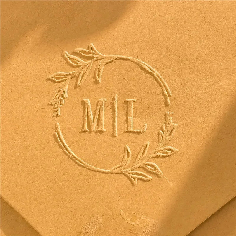 Customize Embossing Stamp Wedding Monogram Embosser Stamp,Personalized 2 initials Embosser Stamp,Wedding gift,hand held embosser