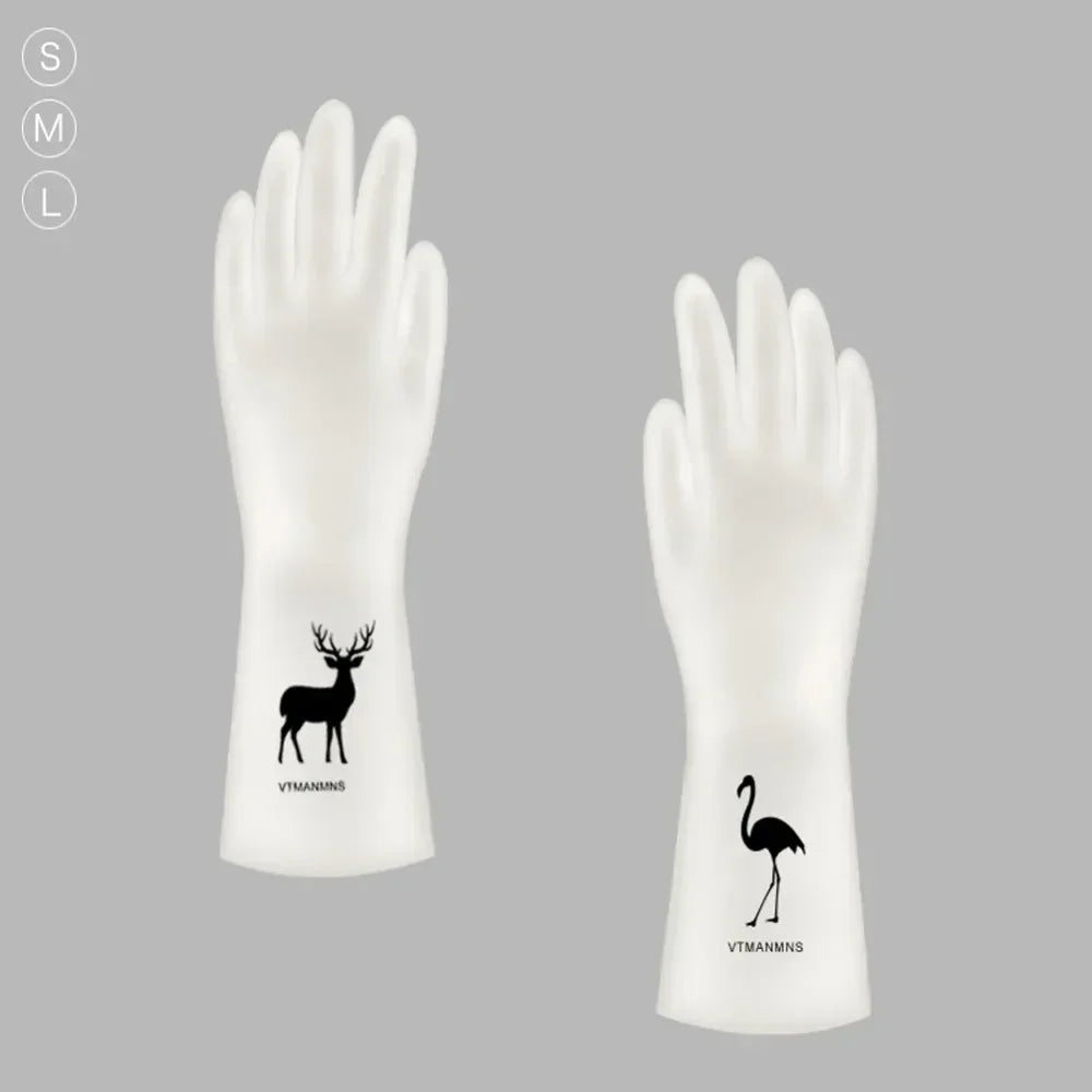 Durable Waterproof Housework Latex Cleaning Gloves for Kitchen Laundry Dishwashing, Wear Resistant Rubber