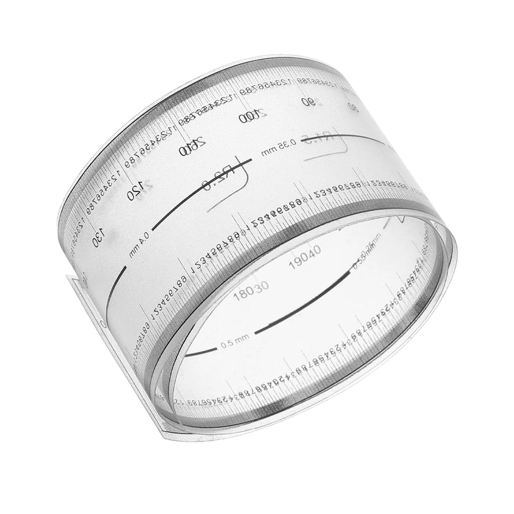 Transparent Plastic Folding Ruler 30Cm Waterproof Flexible Double Sided Scale Measuring Tool for Factory Workshop School Office