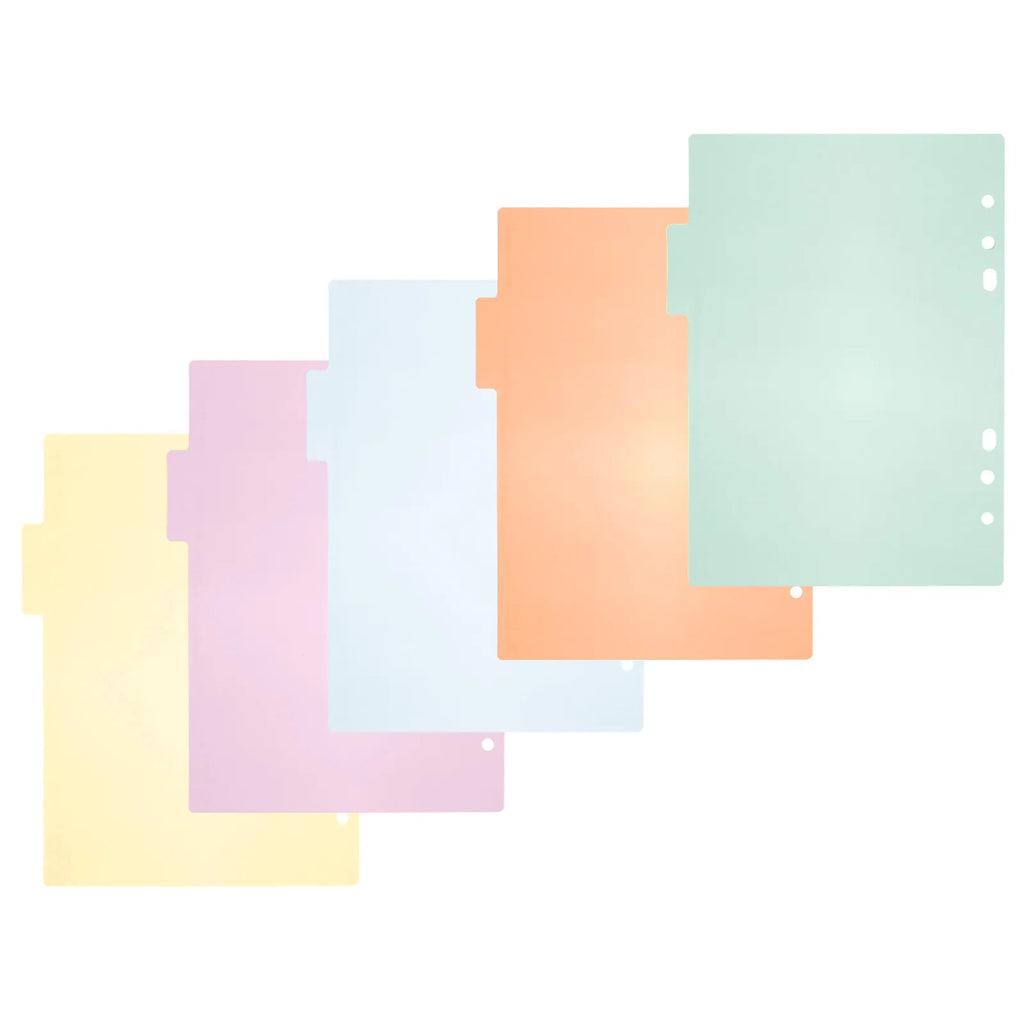 10Pcs Plastic Index Divider Tabs Multicolor Smooth Surface Easy Use Office Index Tabs Binder Dividers Label A4