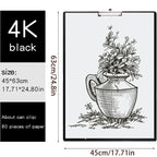 A3 Horizontal Waterproof Sketch Clipboard for Beginners - 4K Vertical Sketch Board for Drawing, 8K Writing Board for Adults