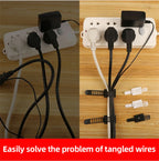 10/20/30PCS Cable Tie Wire Management Clips Cable Organizer for Desk Wall Adjustable Cable Holder Power Cord Car Organizer Clamp