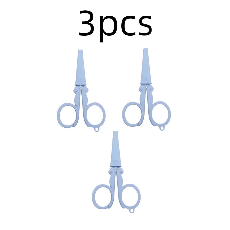 Cute Foldable Scissors Mini Morandi Paper Cutter Knife Portable Envelopes Opener DIY Handmade Art Tools School Office Supplies