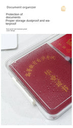 Acrylic Transparent Desktop Paper Storage Box A4 File Document Exam Paper Organizer Household Dust Proof Card Holder Case