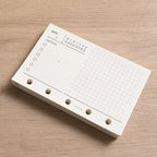 Refillable Dot Grid & Lined Paper Journal Planner Weekly Monthly Agenda To Do List Notebook Portable Office School Stationery Organizer Set