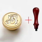 2PCS Clear Sealing Stamp Head Wax Seal Craft Supplies Wax Seal Stamp and Handle Stamp Scrapbooking Supplies Craft HCZ0106