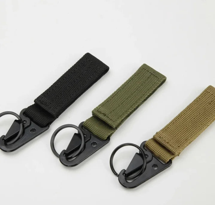 1-20PCS Outdoor Retractable Key Chain Mountaineering Buckle Key Chain Anti-loss Anti-theft High Rebound Metal Easy To Pull